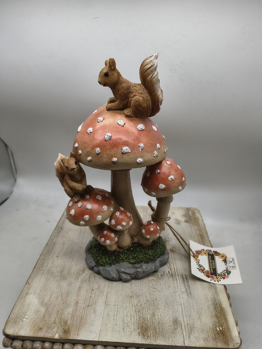 Gardeners Eden Squirrels On Myshrooms